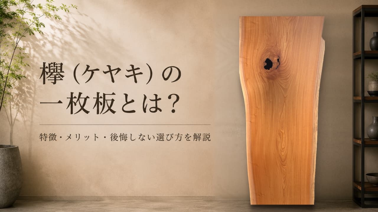 ケヤキ (欅) の一枚板とは?特徴・メリット・後悔しない選び方を解説