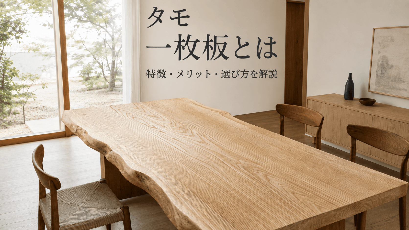 タモ材とは?特徴からタモ一枚板の魅力・選び方まで解説