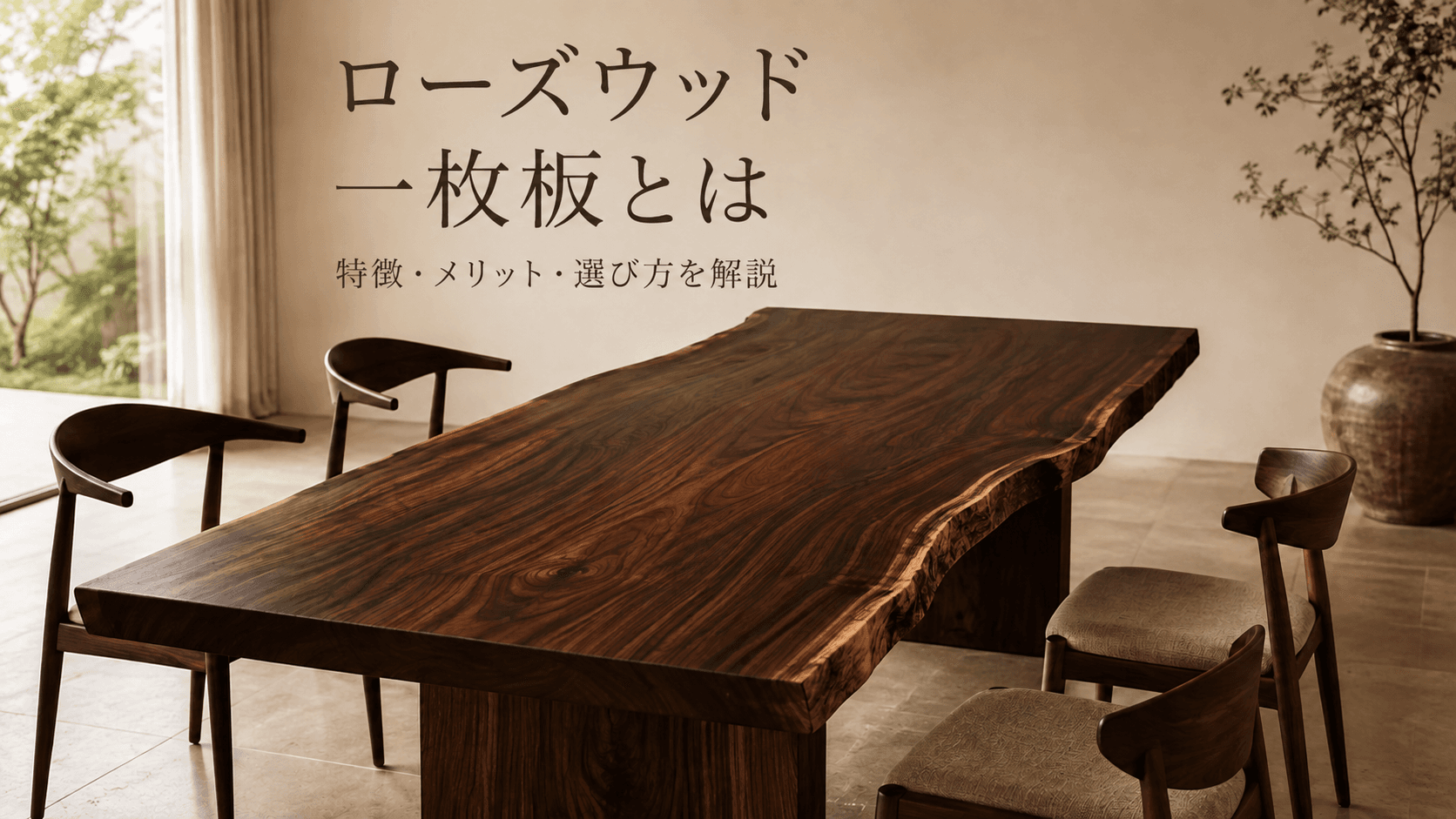 ローズウッド材とは?特徴・種類・希少性と一枚板の魅力を解説