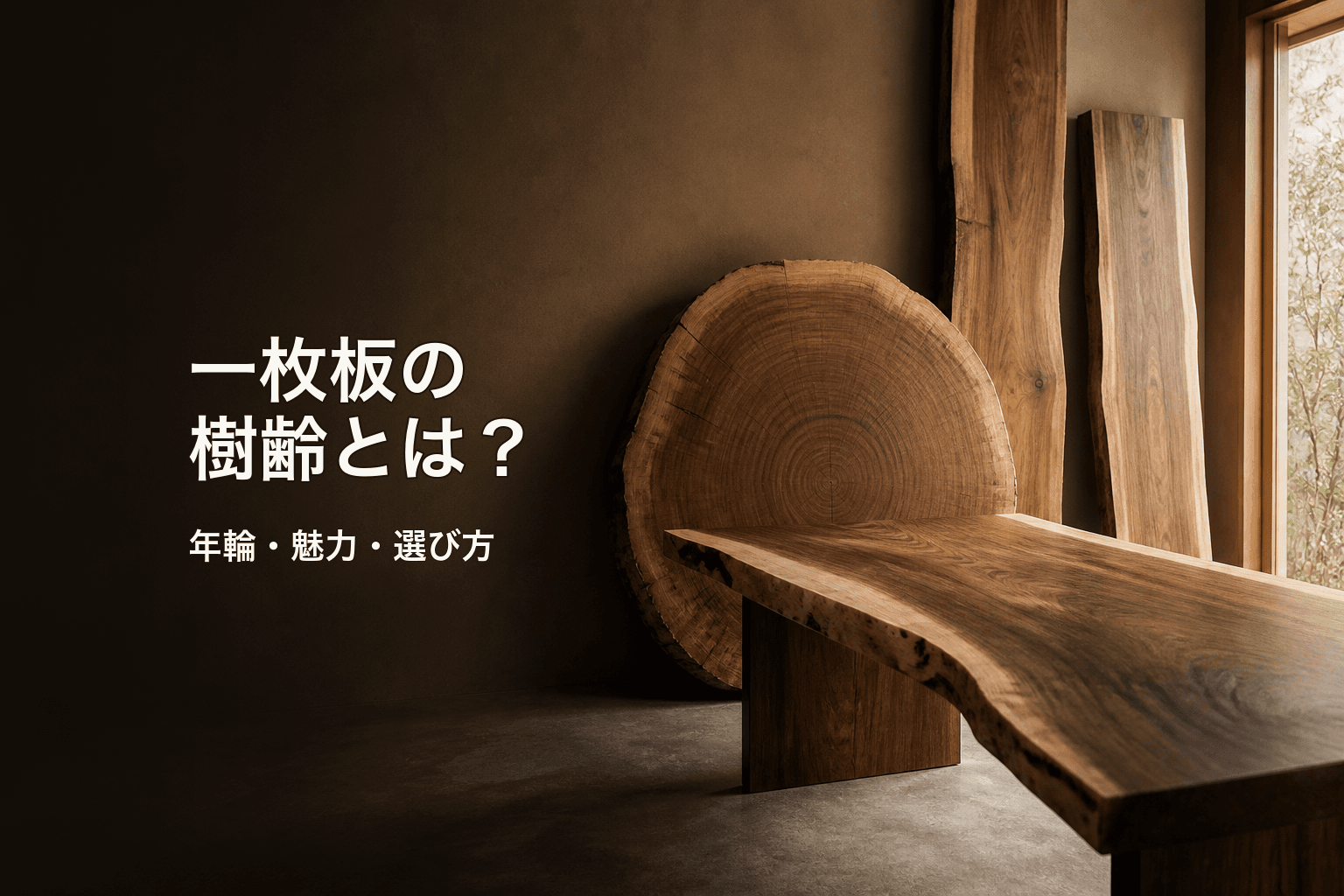 一枚板の樹齢とは?年輪の見方・魅力・選び方を解説